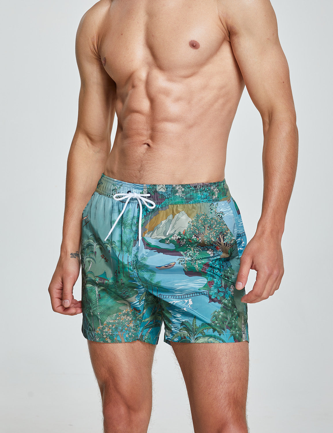 Swim Shorts 231301 with Quick-Dry in Nile Gardens | dmunderwear detail image 4