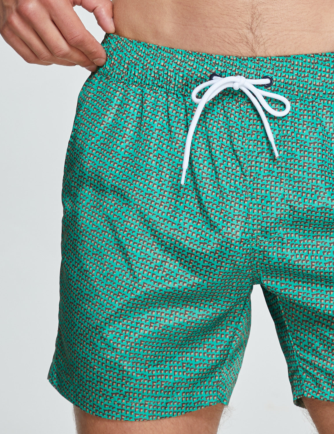 Swim Shorts 231302 with Quick-Dry in Green | dmunderwear detail image 2