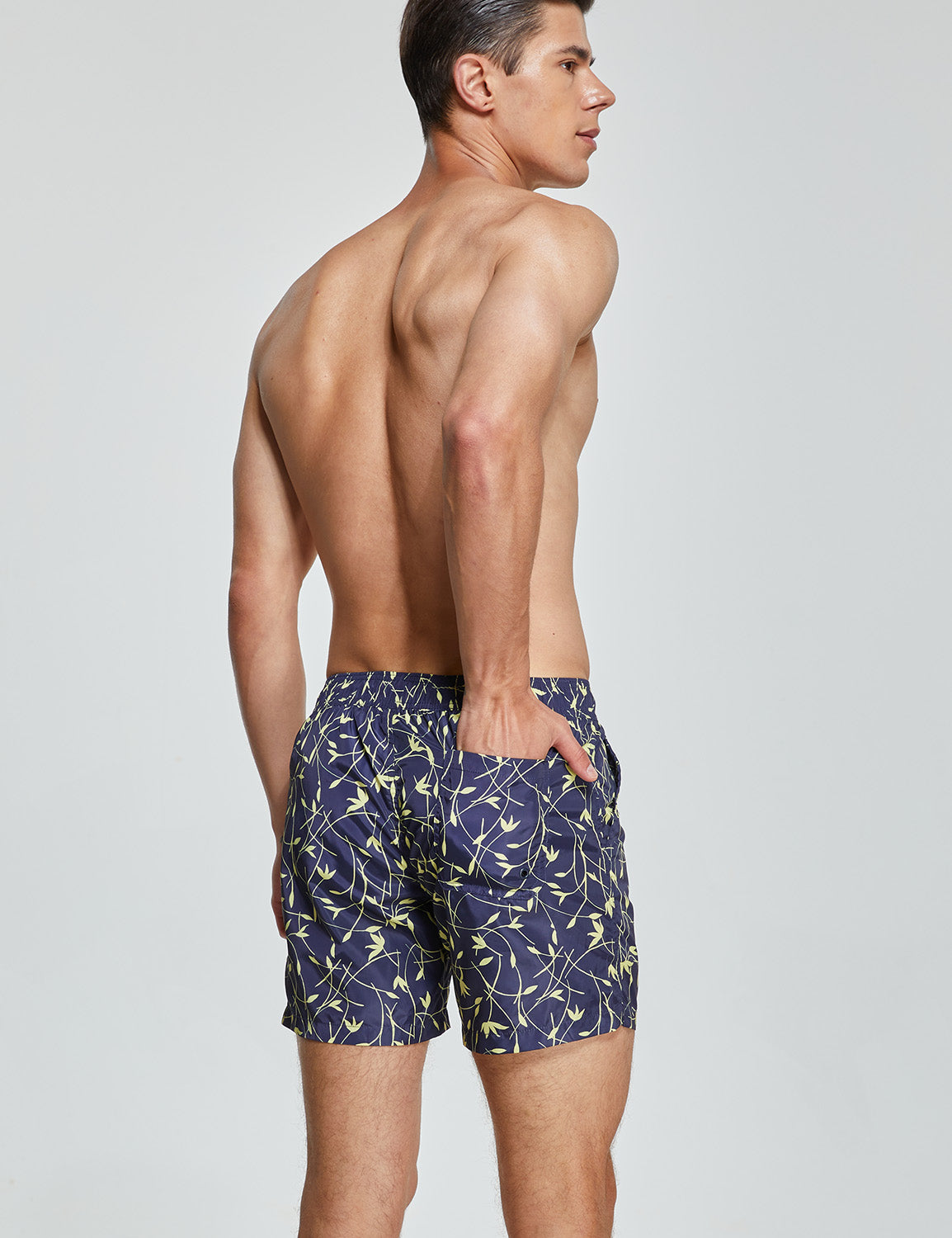 Swim Shorts 231302 with Quick-Dry in Navy | dmunderwear detail image 4