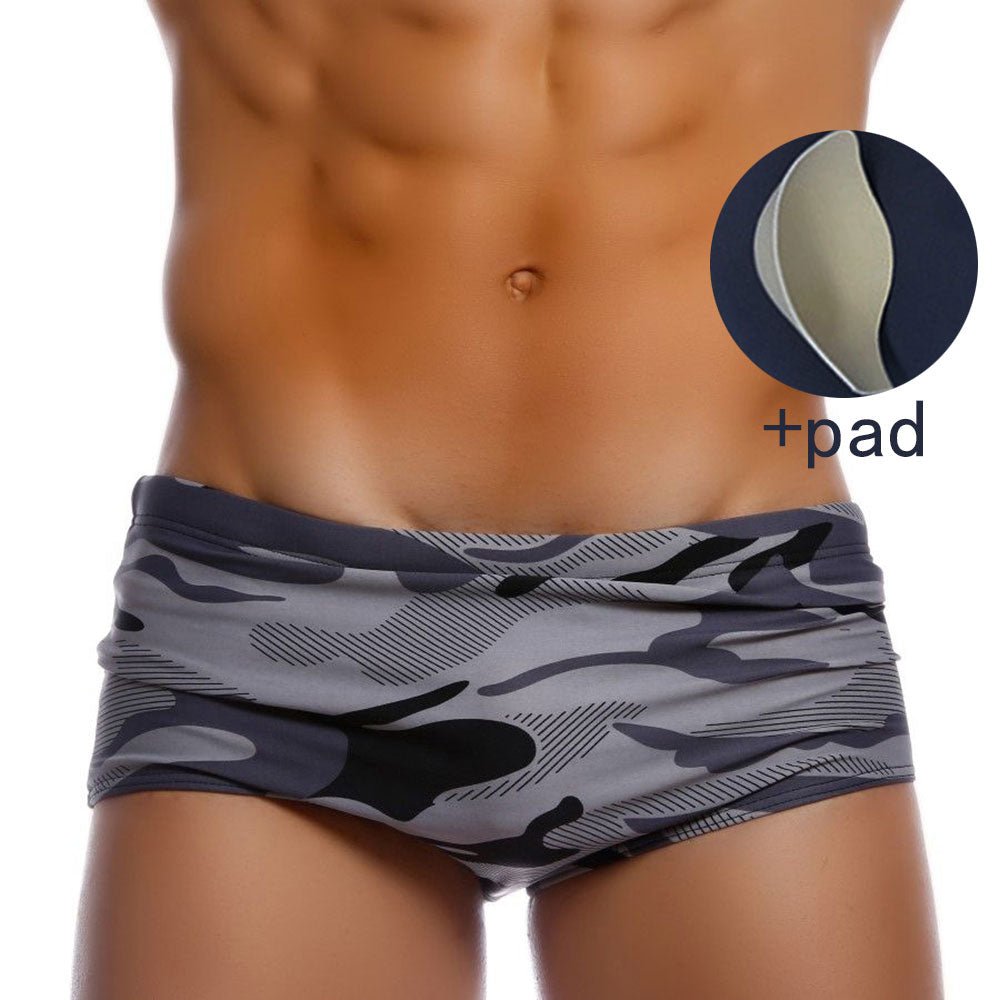 ORVLS Taddlee Grey Camo Square Cut Swim Trunks | dmunderwear product image 6