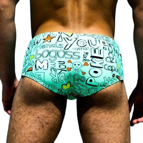 ORVLS Taddlee Shout Out Swim Trunks | dmunderwear detail image 2
