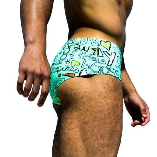 ORVLS Taddlee Shout Out Swim Trunks | dmunderwear detail image 4