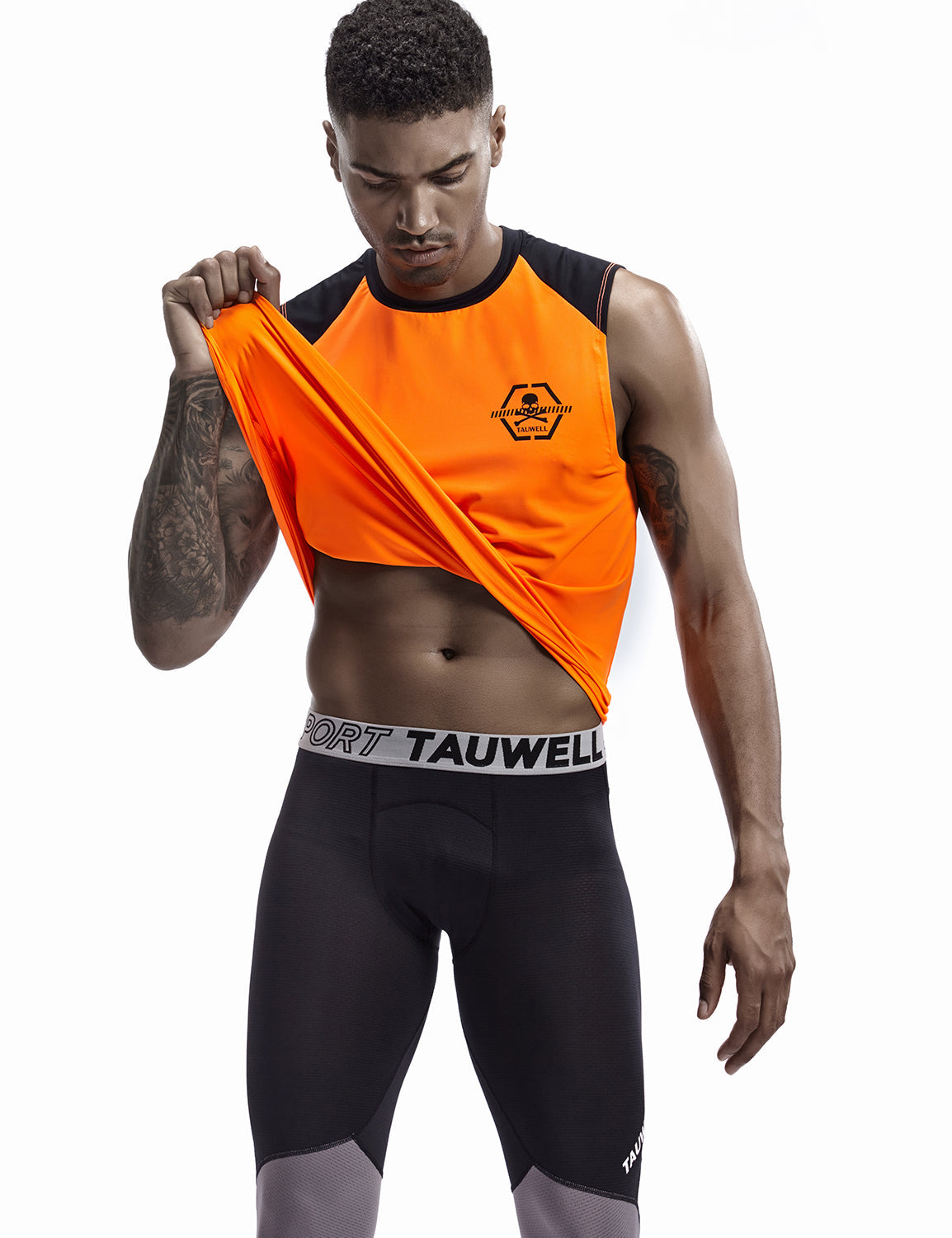 Tall Training Sleeveless T-shirt Quick Dry 9702 | dmunderwear detail image 10