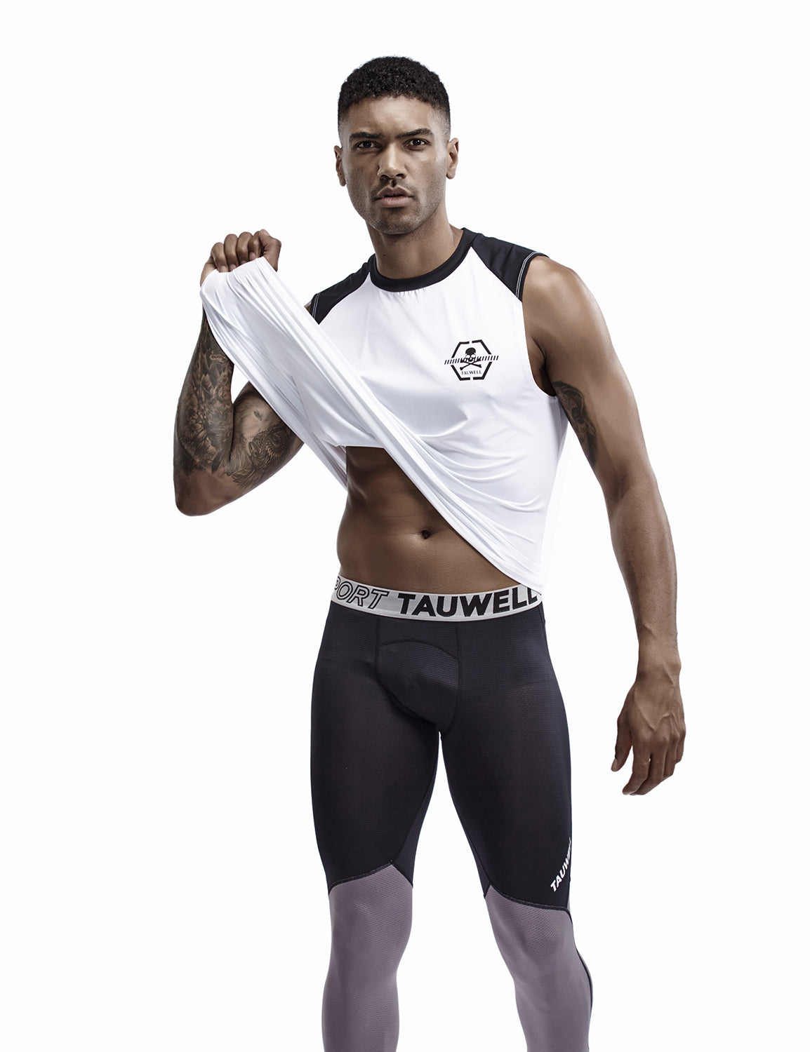 Tall Training Sleeveless T-shirt Quick Dry 9702 | dmunderwear detail image 13