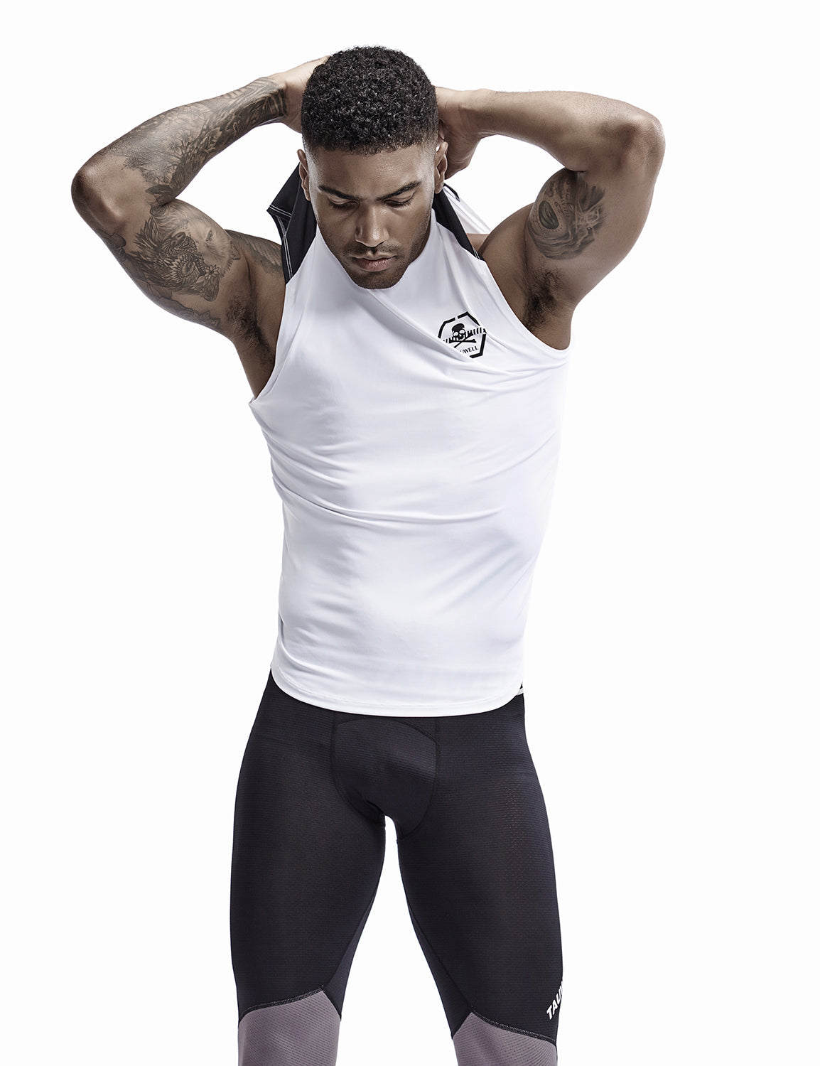 Tall Training Sleeveless T-shirt Quick Dry 9702 | dmunderwear detail image 14