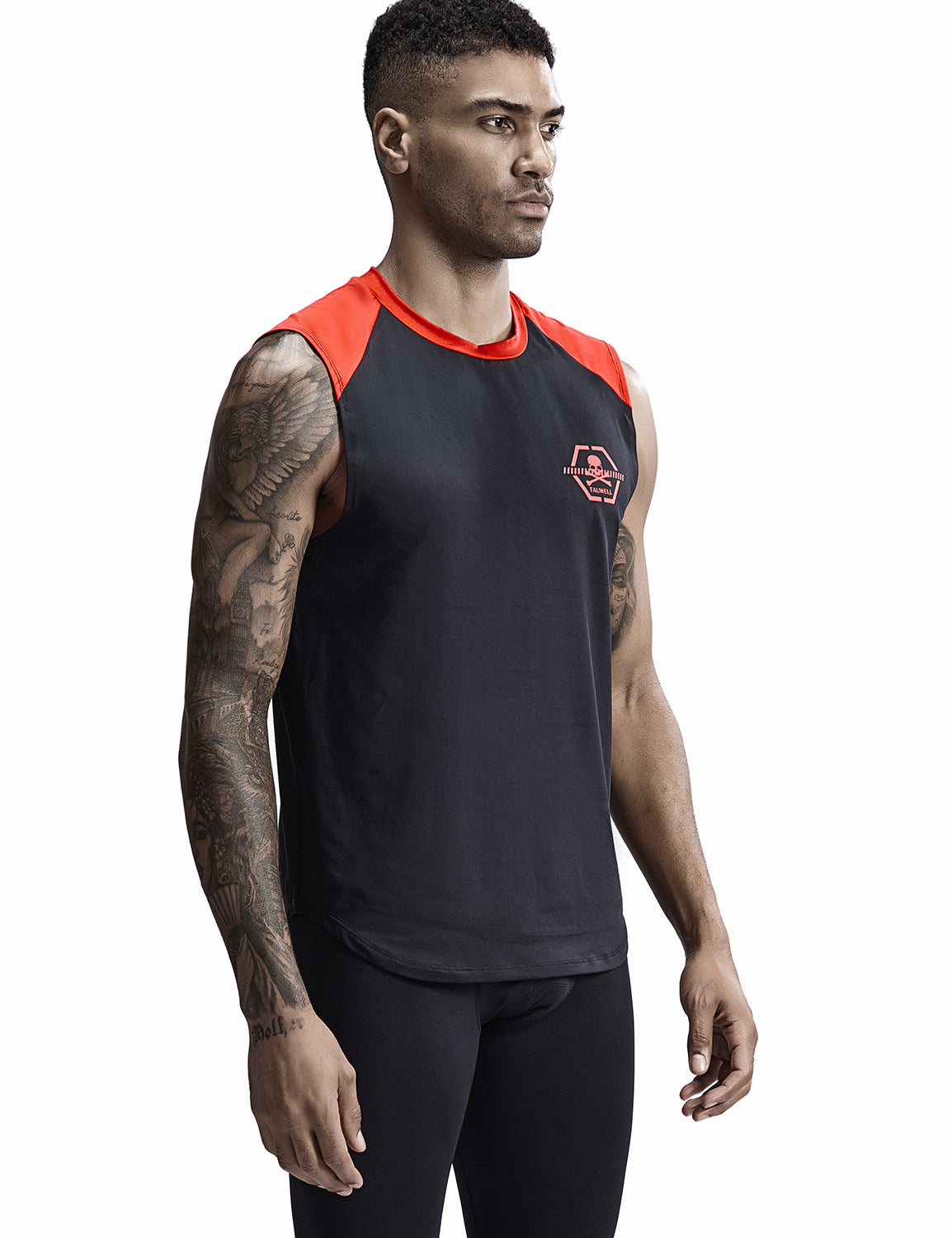 Tall Training Sleeveless T-shirt Quick Dry 9702 | dmunderwear detail image 4