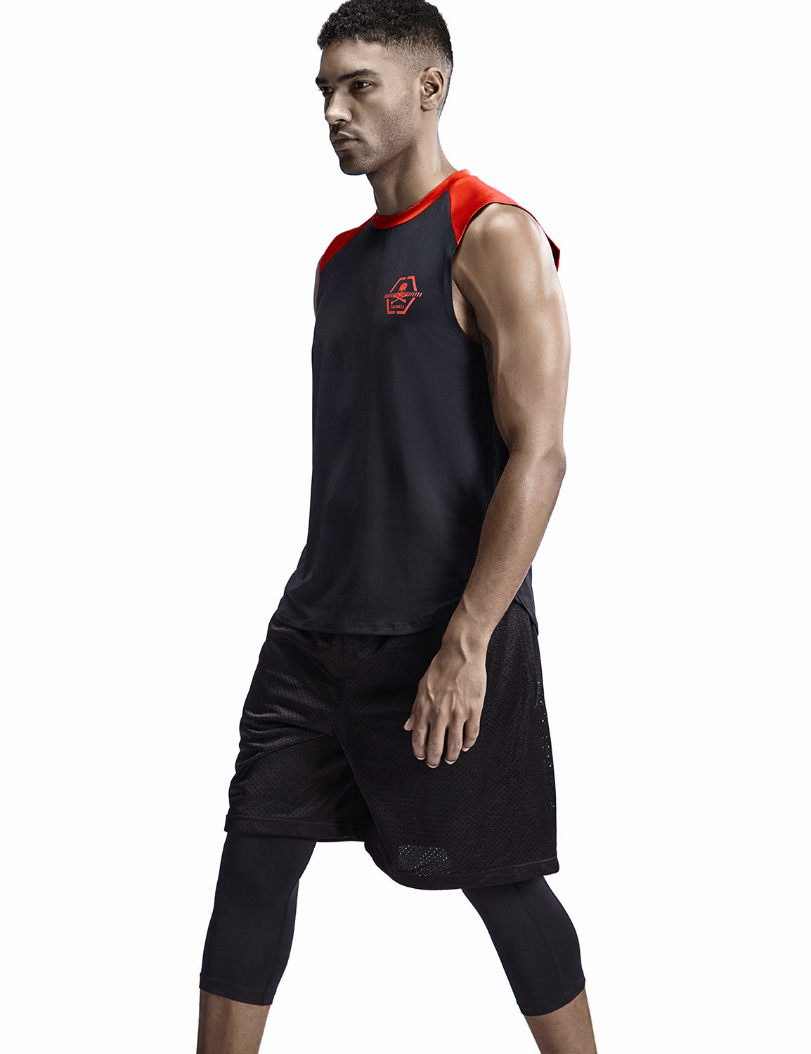 Tall Training Sleeveless T-shirt Quick Dry 9702 | dmunderwear detail image 5