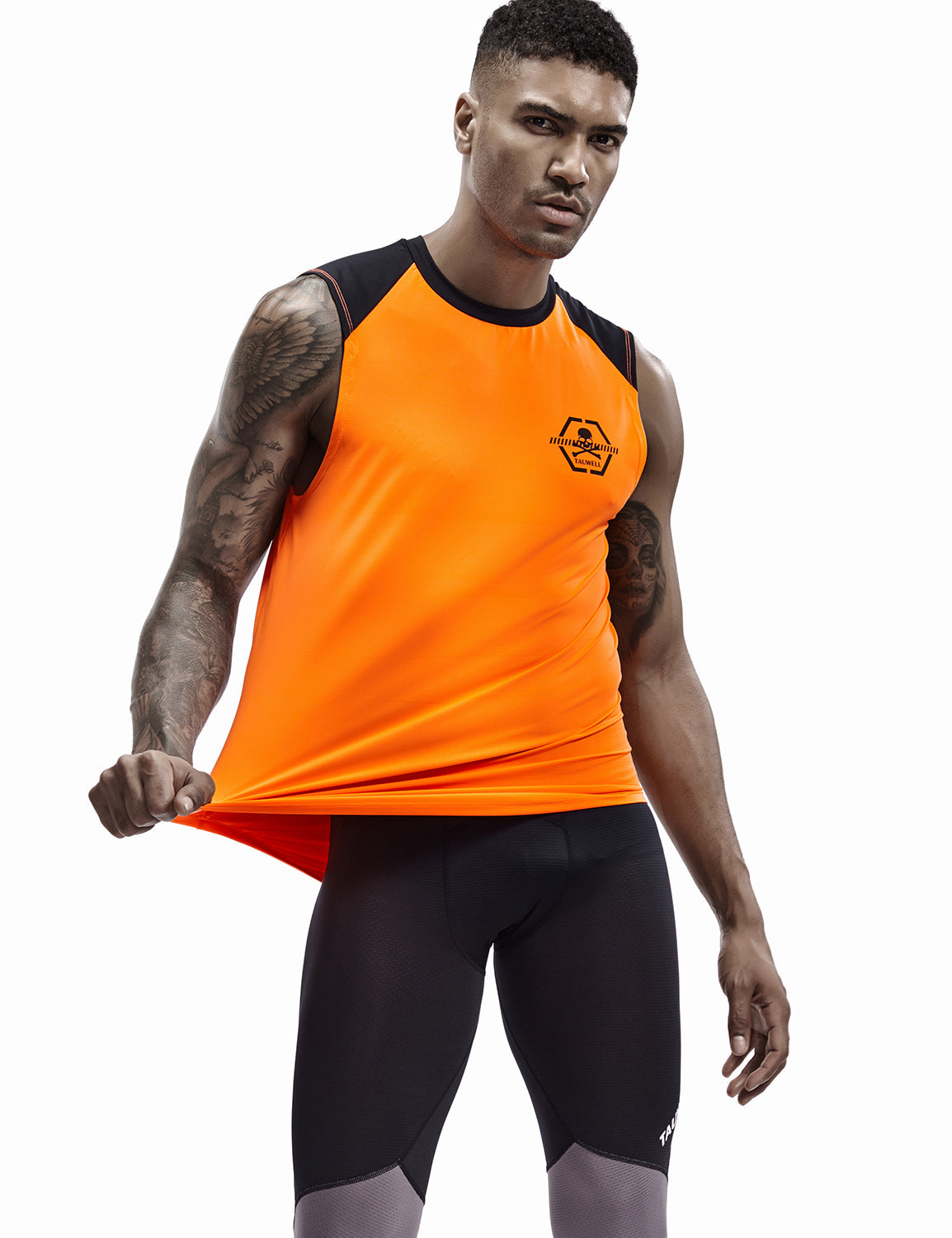 Tall Training Sleeveless T-shirt Quick Dry 9702 | dmunderwear detail image 9
