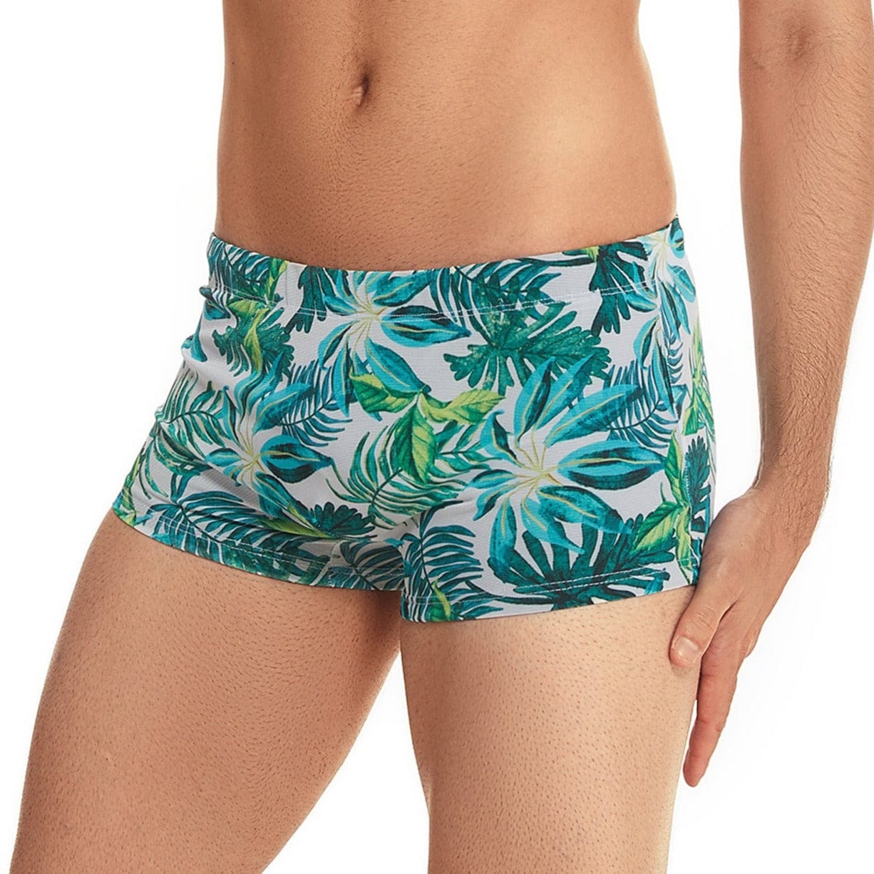 Tan-Through Mesh Swim Trunks | dmunderwear
