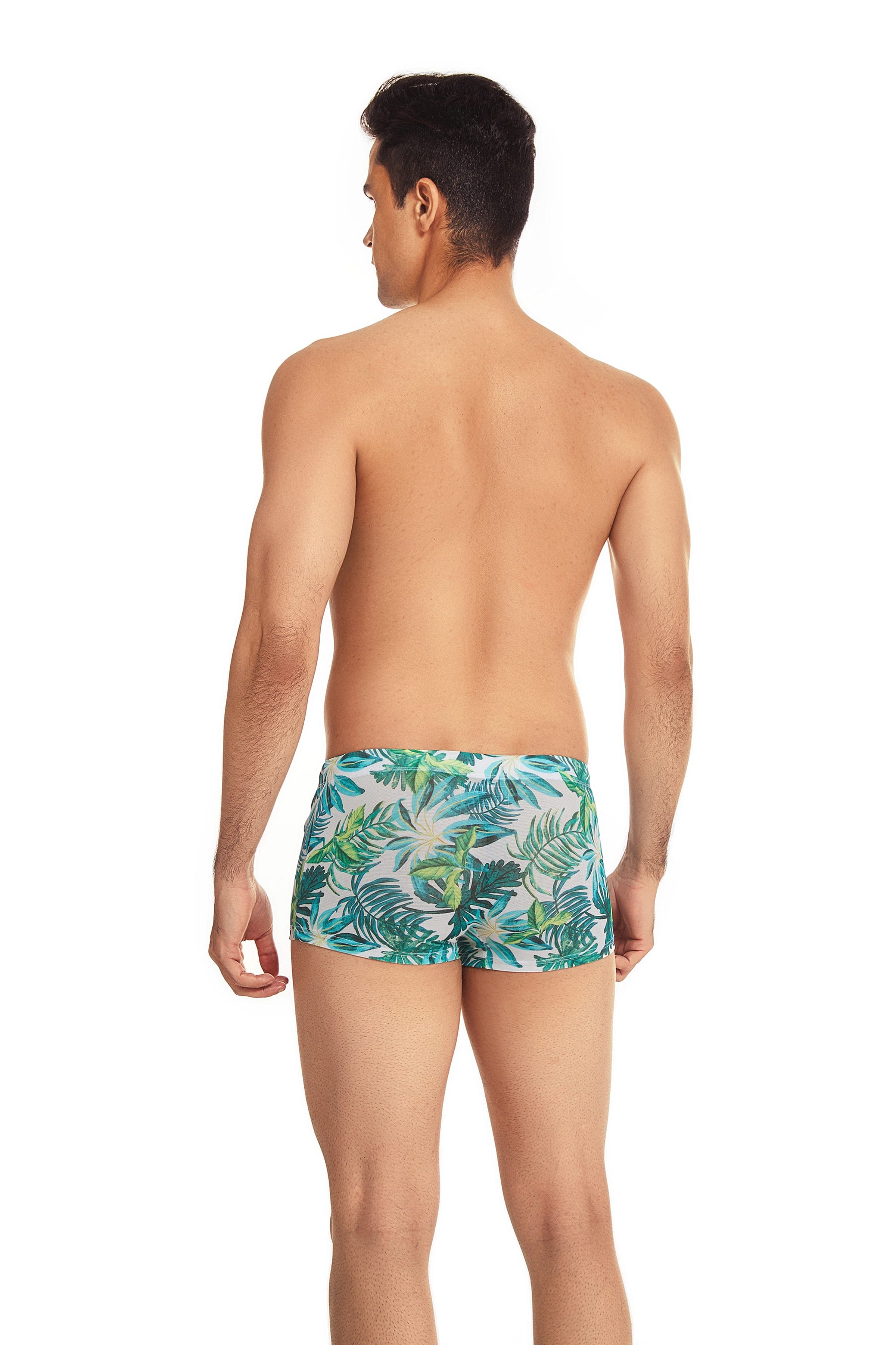 Tan-Through Mesh Swim Trunks | dmunderwear detail image 10