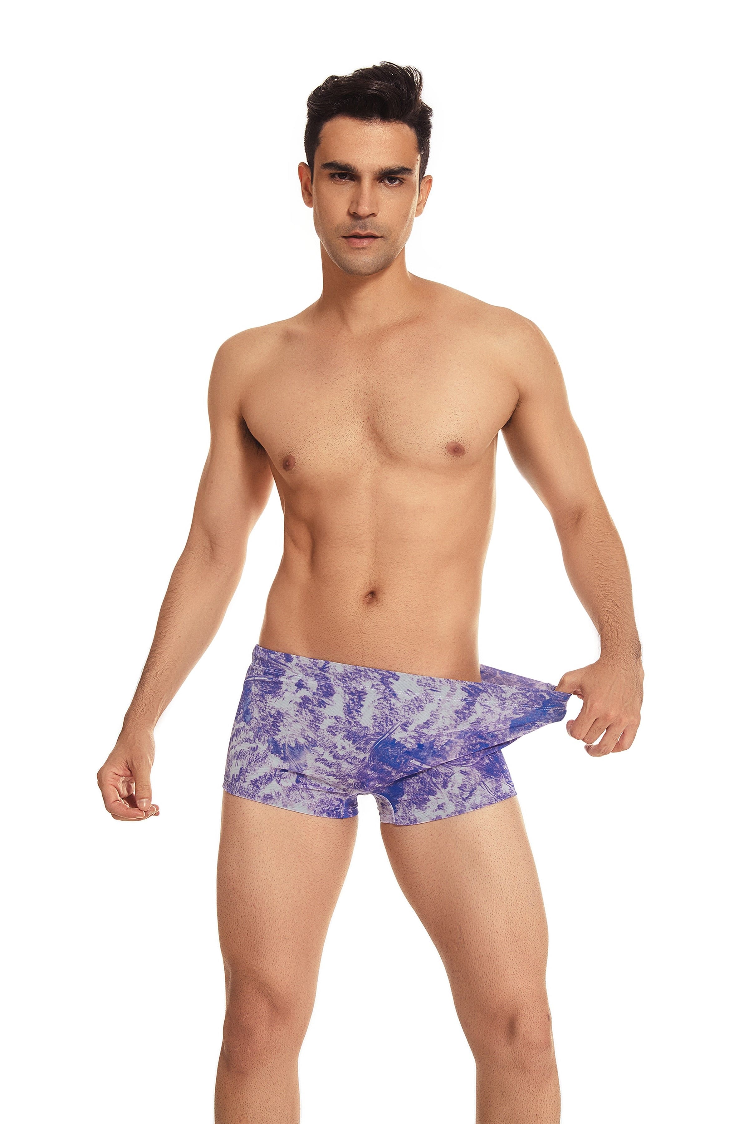 Tan-Through Mesh Swim Trunks | dmunderwear detail image 14