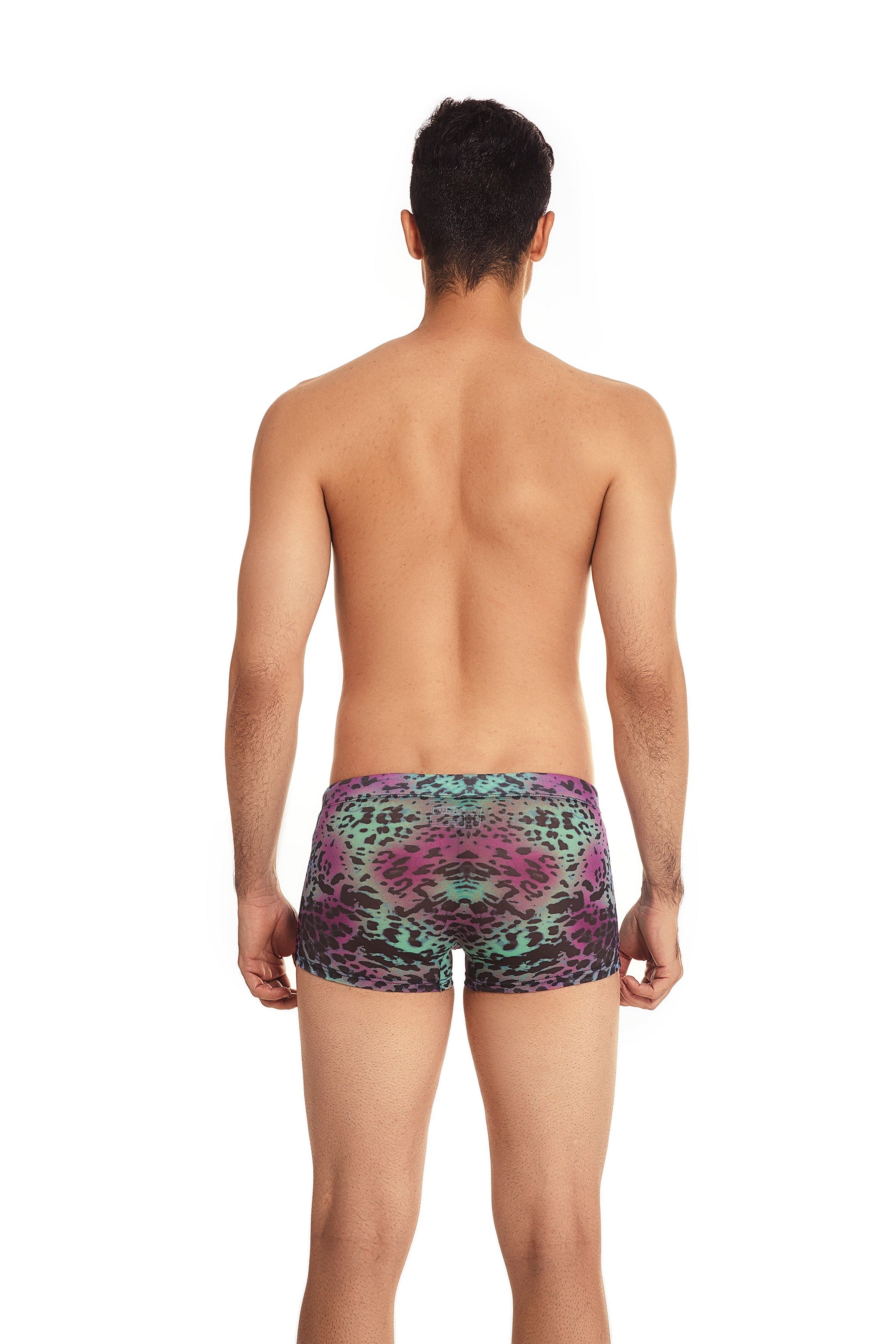 Tan-Through Mesh Swim Trunks | dmunderwear detail image 17
