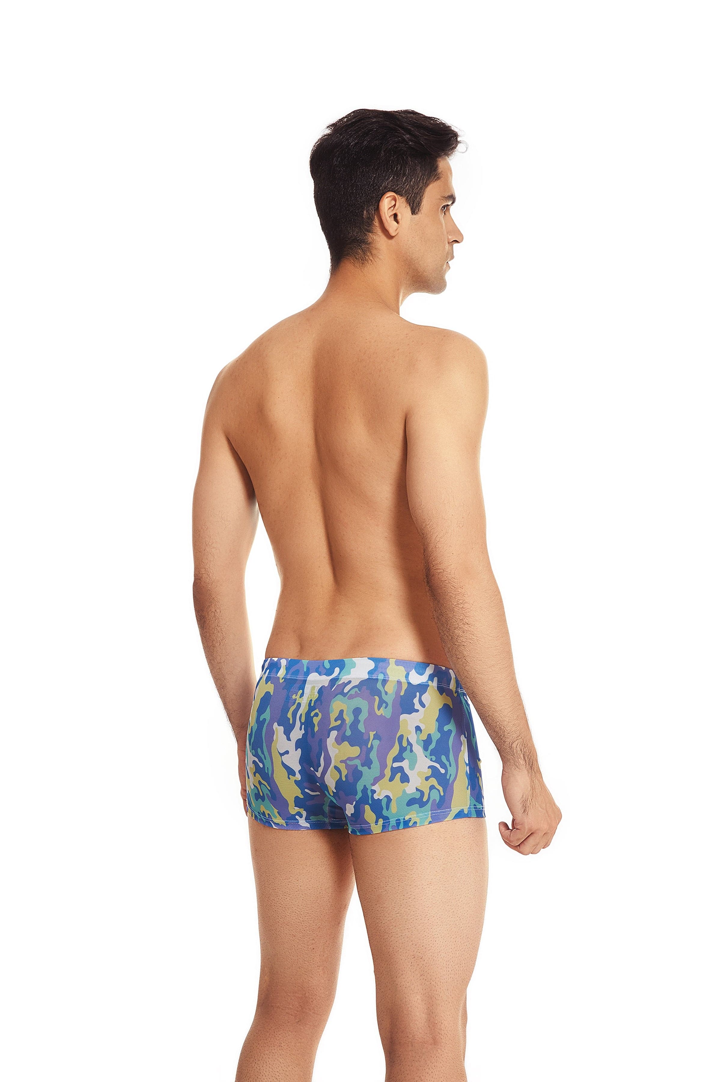 Tan-Through Mesh Swim Trunks | dmunderwear detail image 19