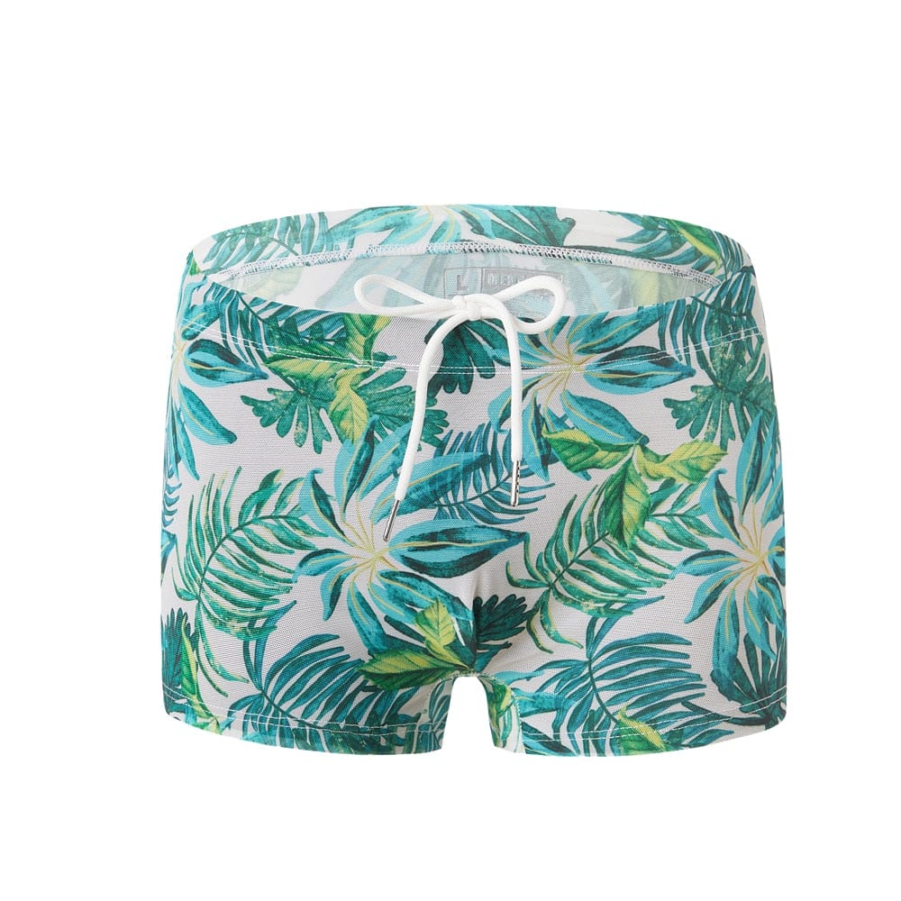 Tan-Through Mesh Swim Trunks | dmunderwear detail image 2