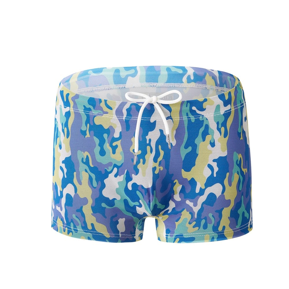 Tan-Through Mesh Swim Trunks | dmunderwear detail image 4