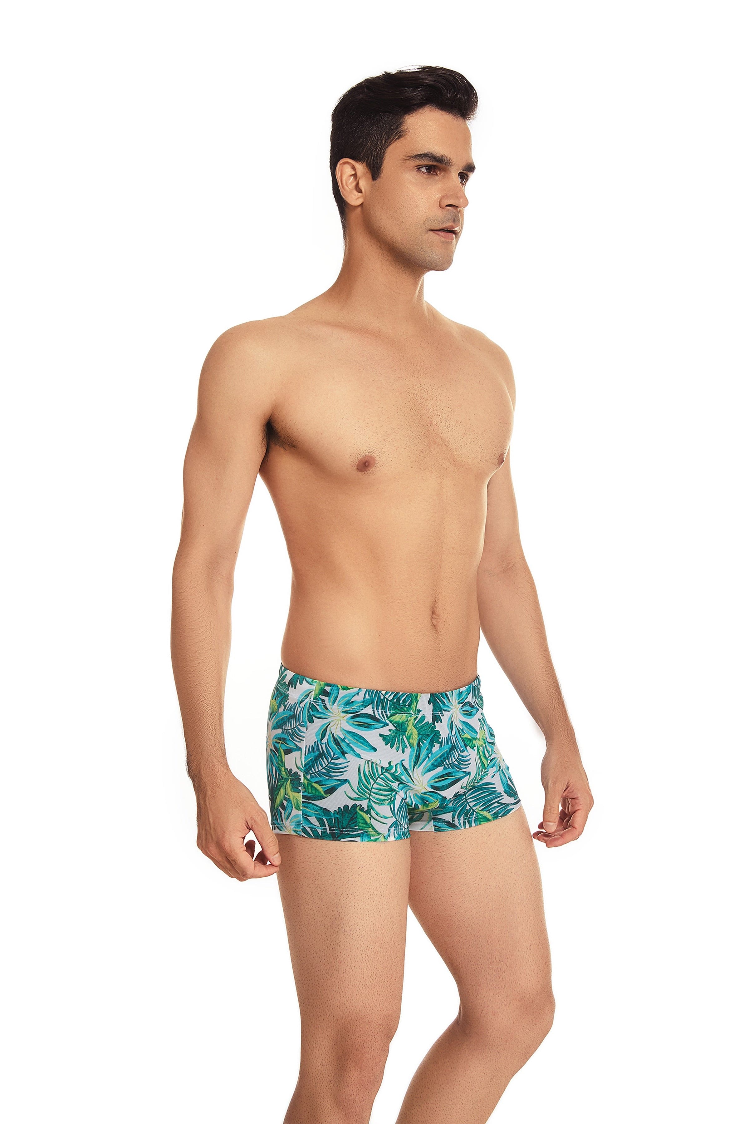 Tan-Through Mesh Swim Trunks | dmunderwear detail image 8