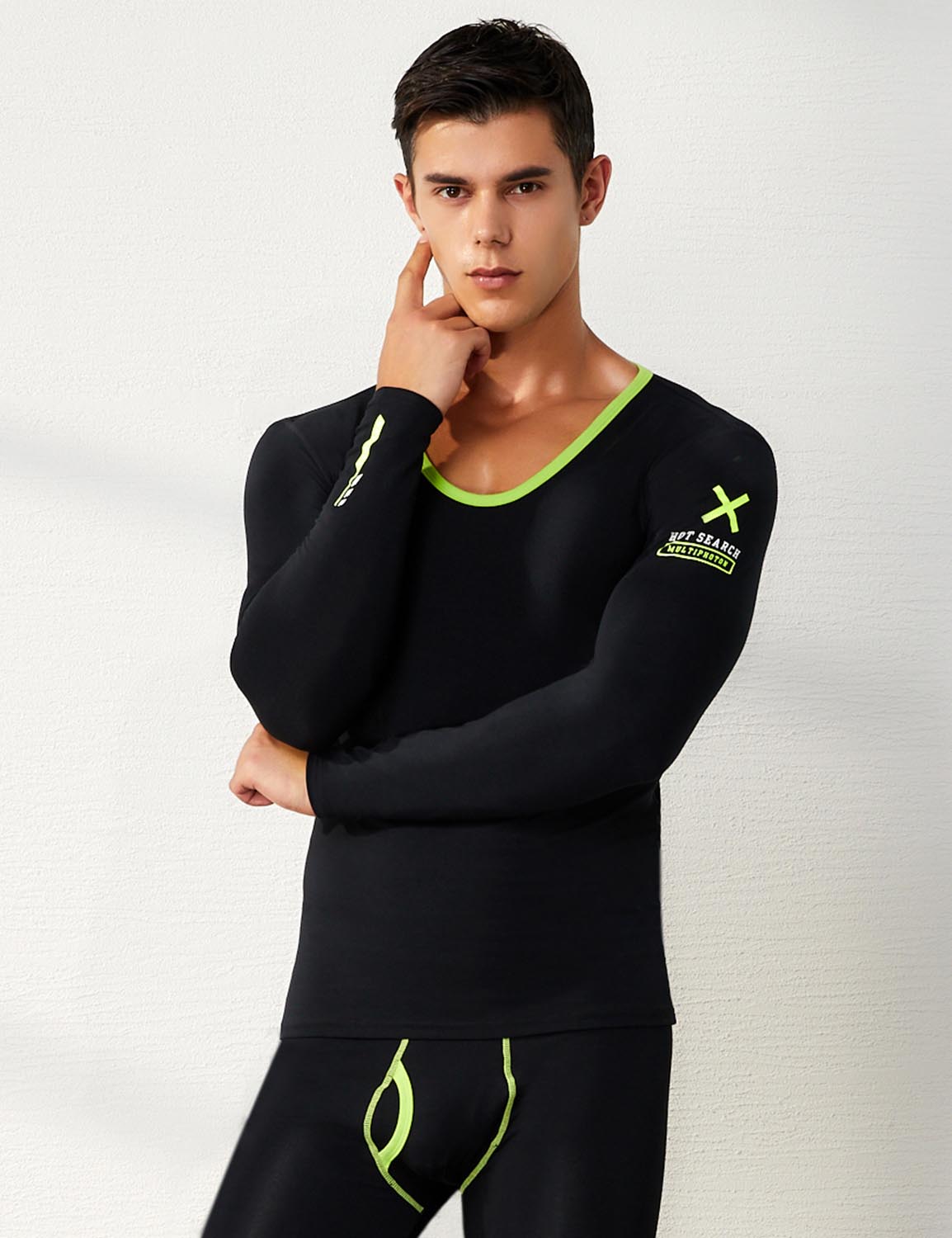 Thermal Crew Neck Baselayer Long Sleeve Tops 81201 | dmunderwear detail image 3