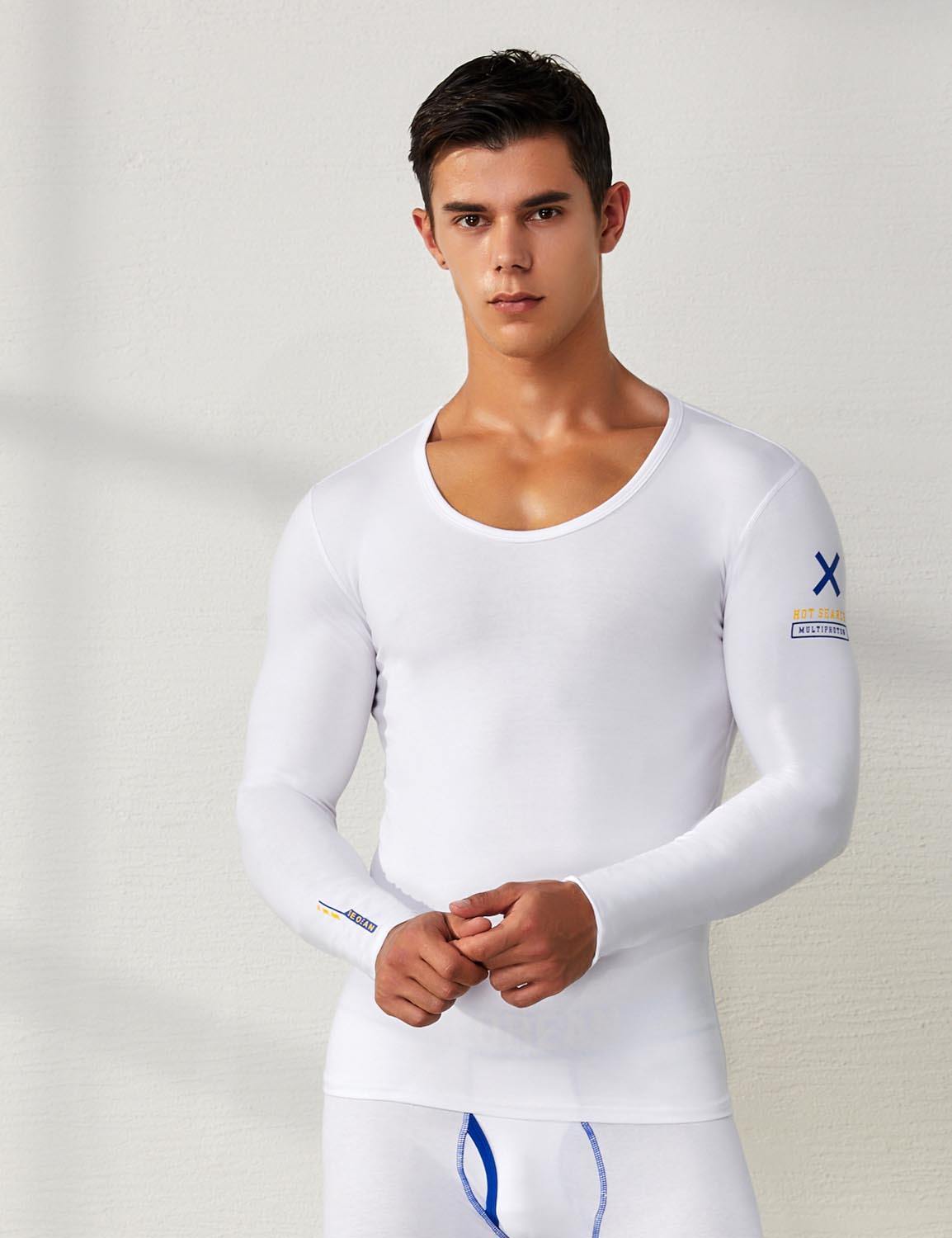 Thermal Crew Neck Baselayer Long Sleeve Tops 81201 | dmunderwear detail image 5