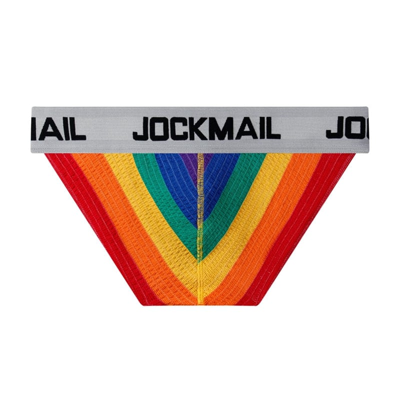 Thick Rainbow Tanga Briefs | dmunderwear detail image 4
