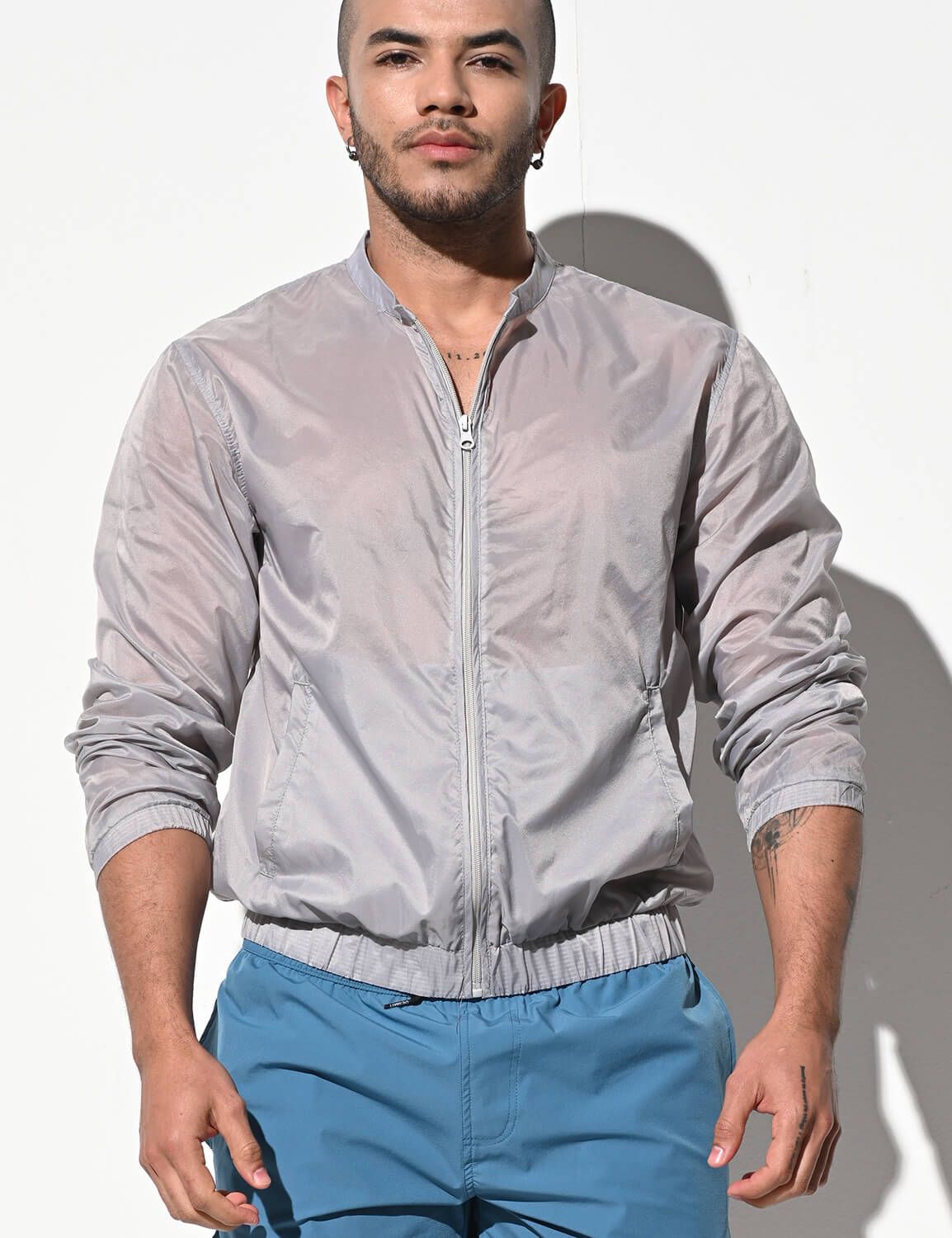 Thin Long Sleeve Jacket B7242 | dmunderwear detail image 13