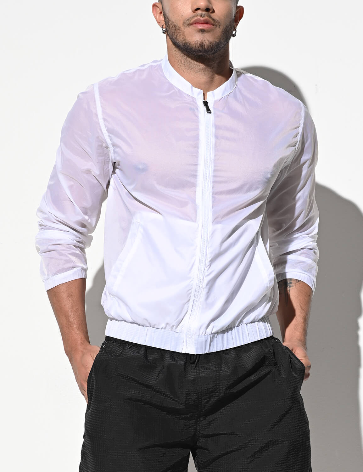 Thin Long Sleeve Jacket B7242 | dmunderwear detail image 18
