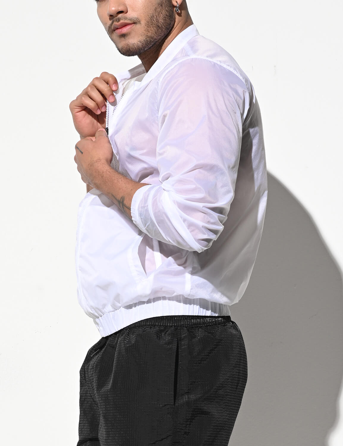 Thin Long Sleeve Jacket B7242 | dmunderwear detail image 20