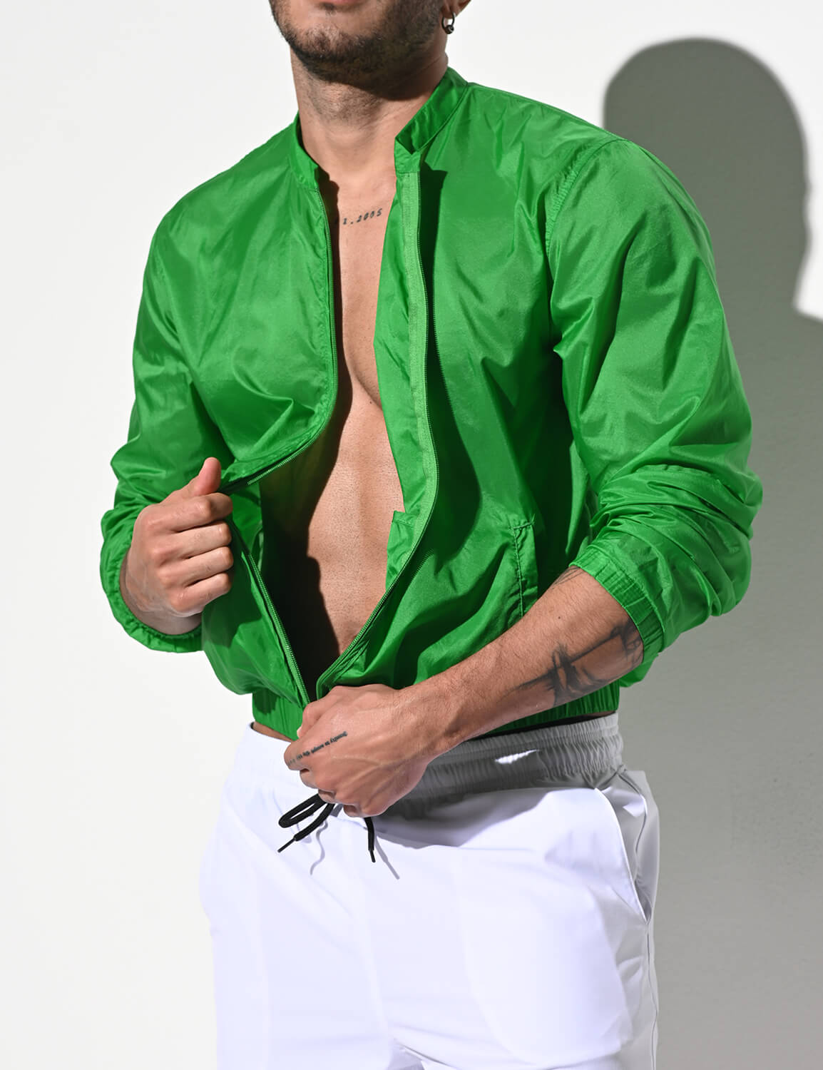 Thin Long Sleeve Jacket B7242 | dmunderwear detail image 3