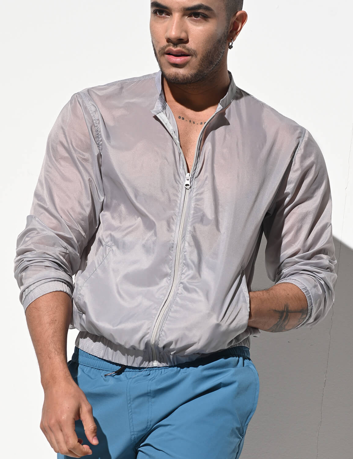 Thin Long Sleeve Jacket B7242 | dmunderwear detail image 9