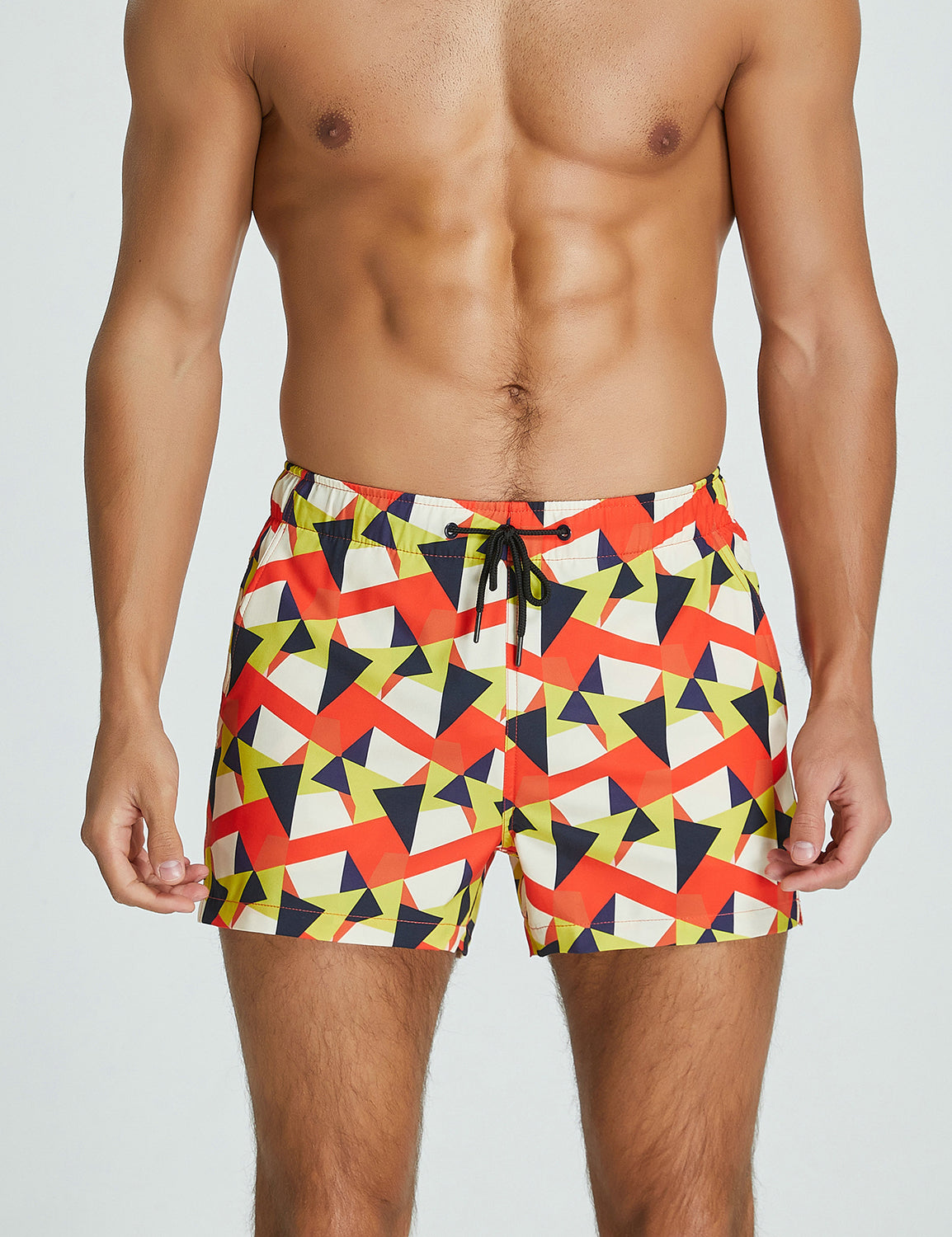 Training Sport Shorts 11301 with Quick-Dry in Colored Triangles | dmunderwear