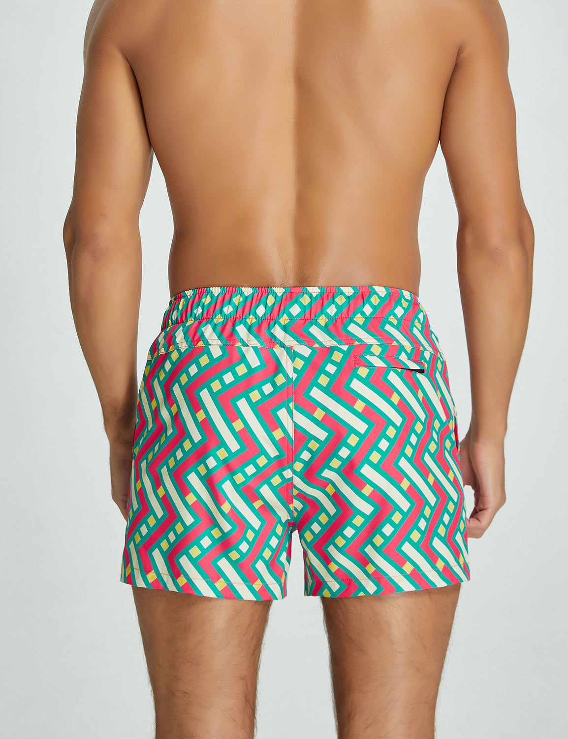 Training Sport Shorts 11301 with Quick-Dry in Mixed Green & Red | dmunderwear detail image 2