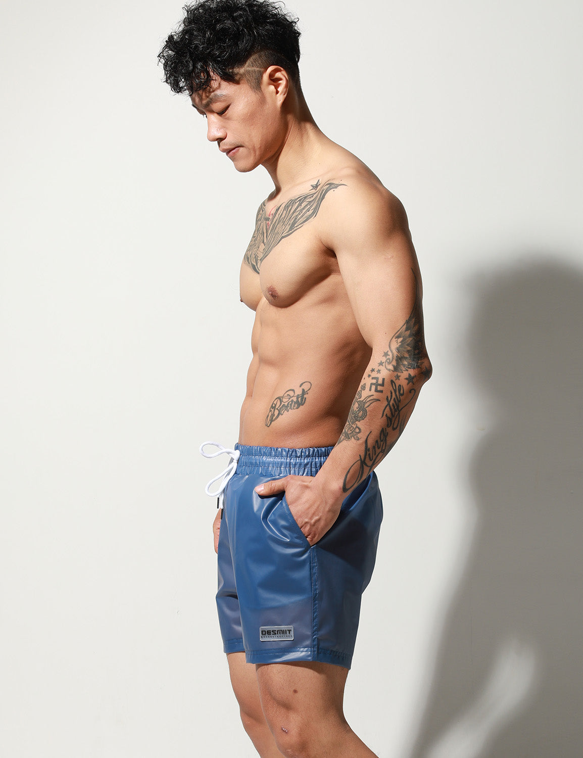 New Translucent Beach Surf Shorts S7941 | dmunderwear detail image 4
