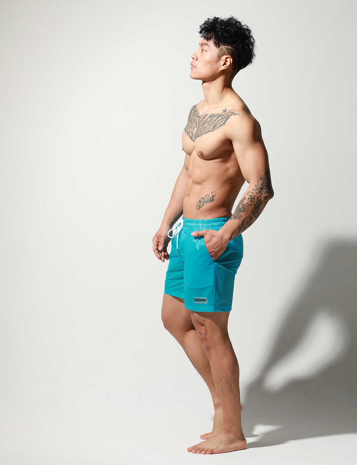 New Translucent Beach Surf Shorts S7941 | dmunderwear detail image 9