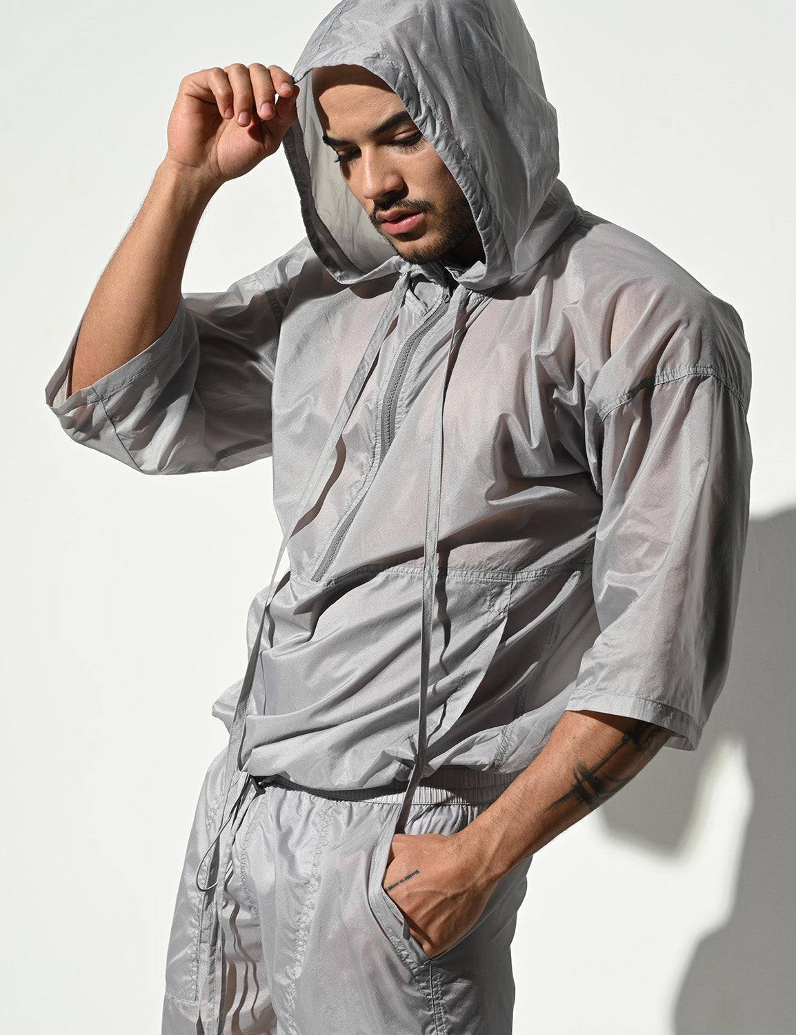 Translucent Half Sleeve Tops B7128 | dmunderwear