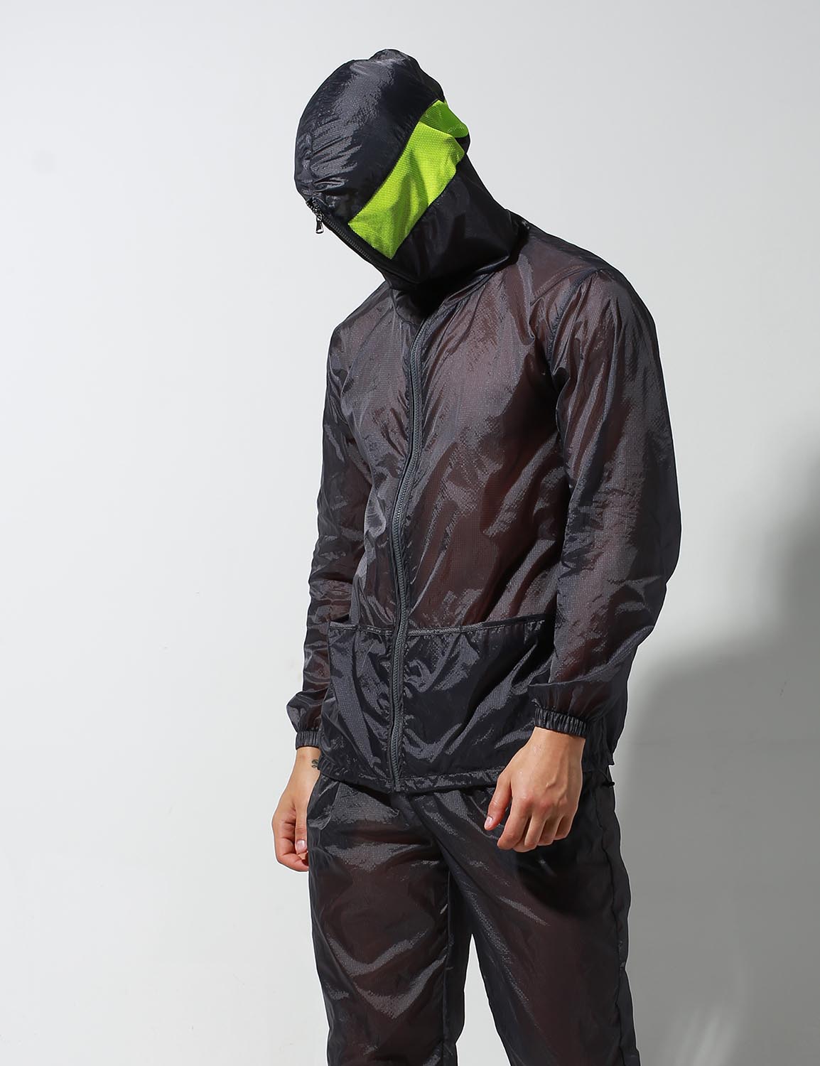 Translucent Quick-Dry Sport Long Sleeve Hooded Jacket S2902 | dmunderwear