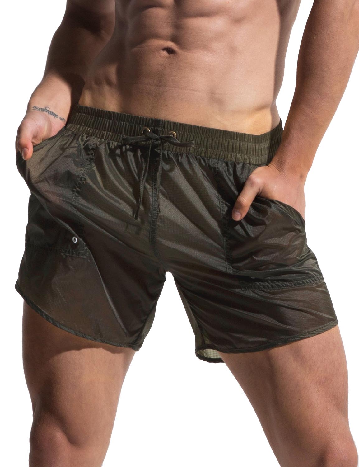 Translucent Quick-Dry Sport Swim Beach Surf Shorts S727 | dmunderwear detail image 17