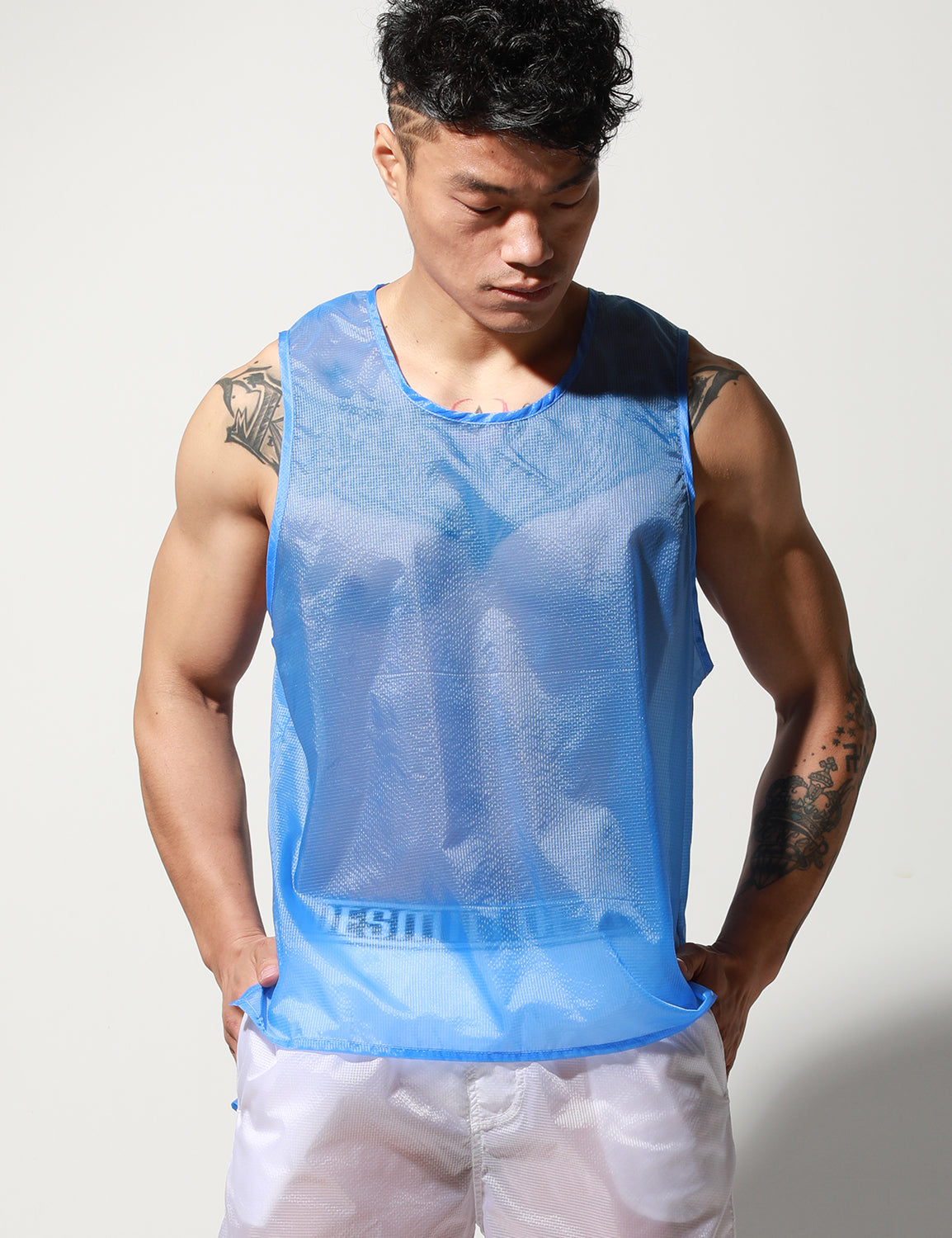 Translucent Tank Top or Shorts | dmunderwear detail image 10