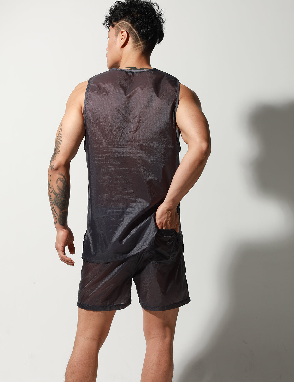Translucent Tank Top or Shorts | dmunderwear detail image 4