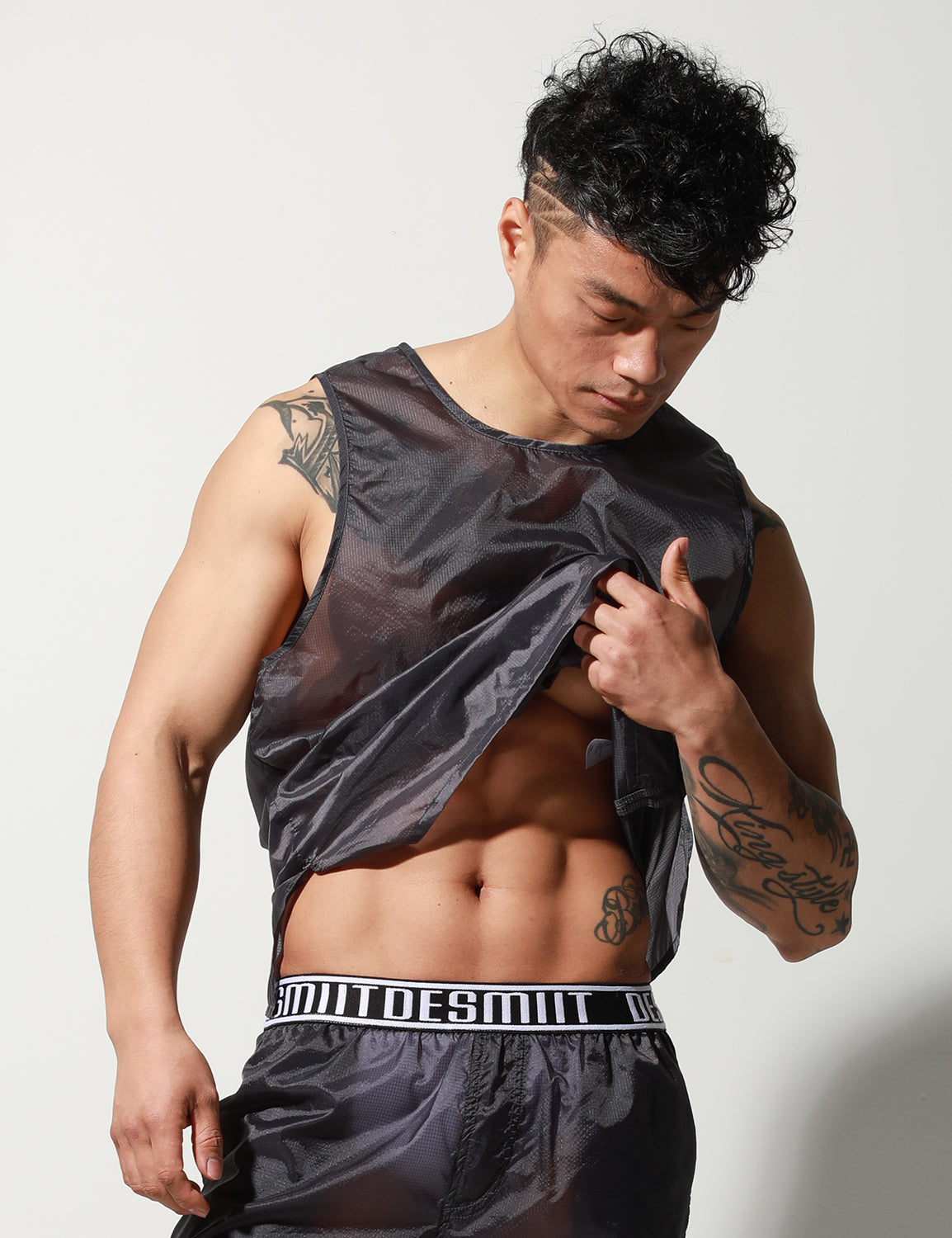 Translucent Tank Top or Shorts | dmunderwear detail image 5