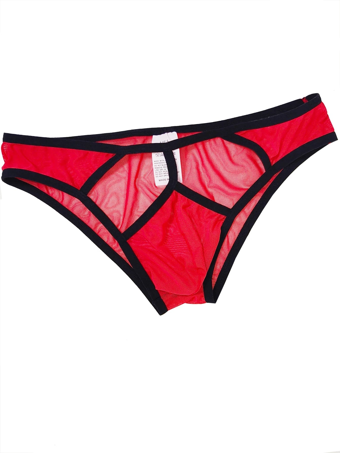 Transparent Mesh Exposure Briefs | dmunderwear detail image 4