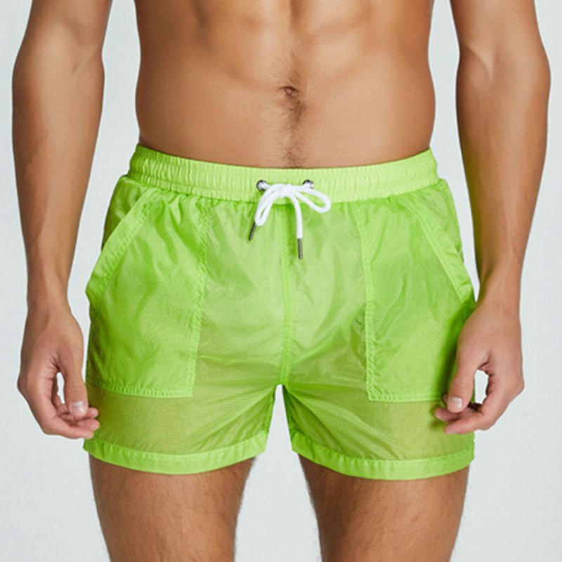 Transparent Pocketed Board Shorts | dmunderwear detail image 6