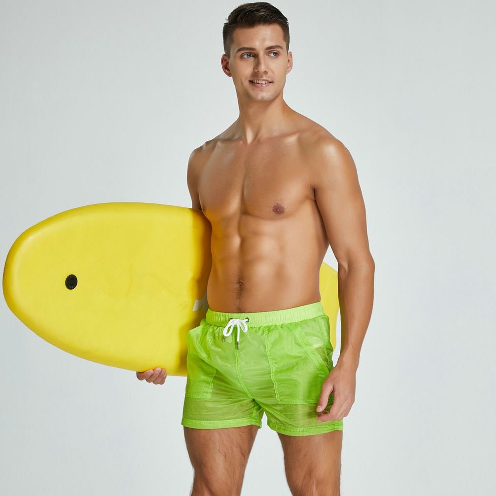 ORVLS Transparent Pocketed Board Shorts | dmunderwear detail image 8