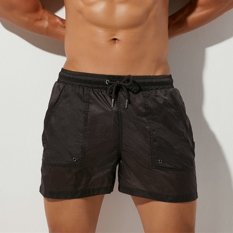 Transparent Pocketed Board Shorts | dmunderwear detail image 9
