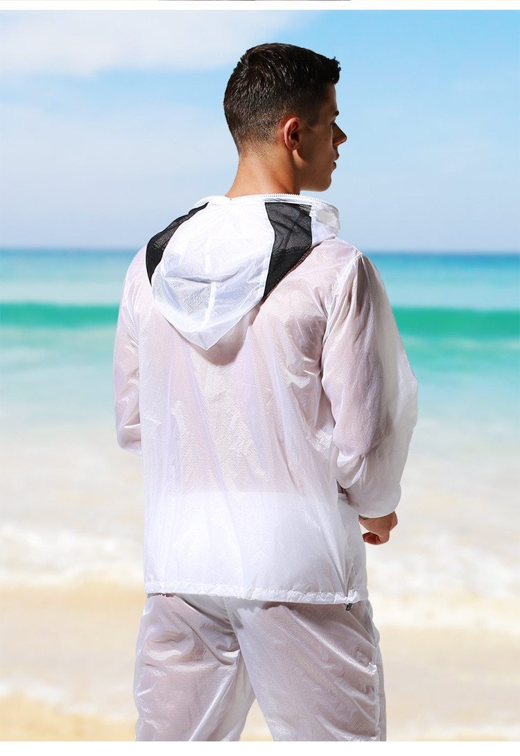 Transparent Racing Stripe Hoodie + Pants | dmunderwear detail image 4