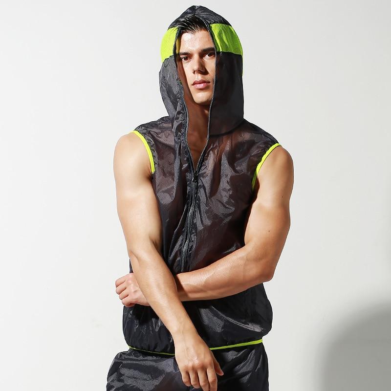 ORVLS Transparent Racing Stripe Sleeveless Hoodie + Pants | dmunderwear detail image 10