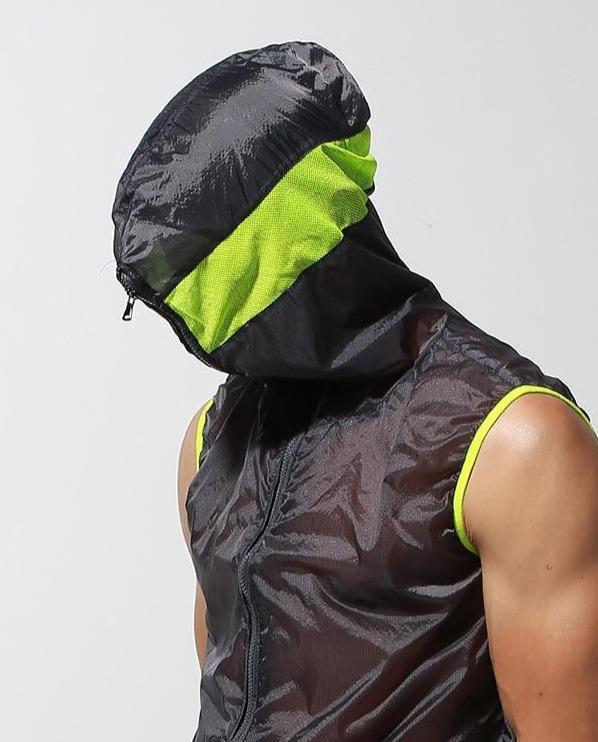 ORVLS Transparent Racing Stripe Sleeveless Hoodie + Pants | dmunderwear detail image 12