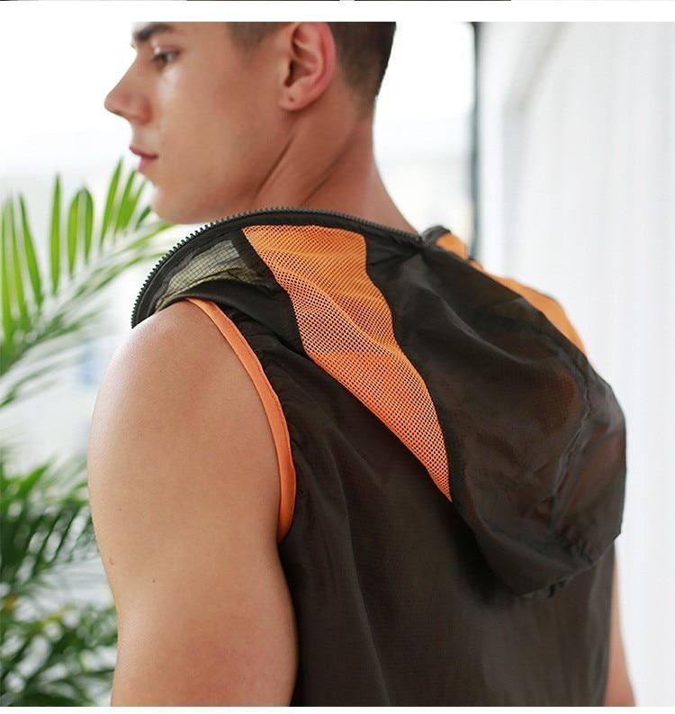 ORVLS Transparent Racing Stripe Sleeveless Hoodie + Pants | dmunderwear detail image 4