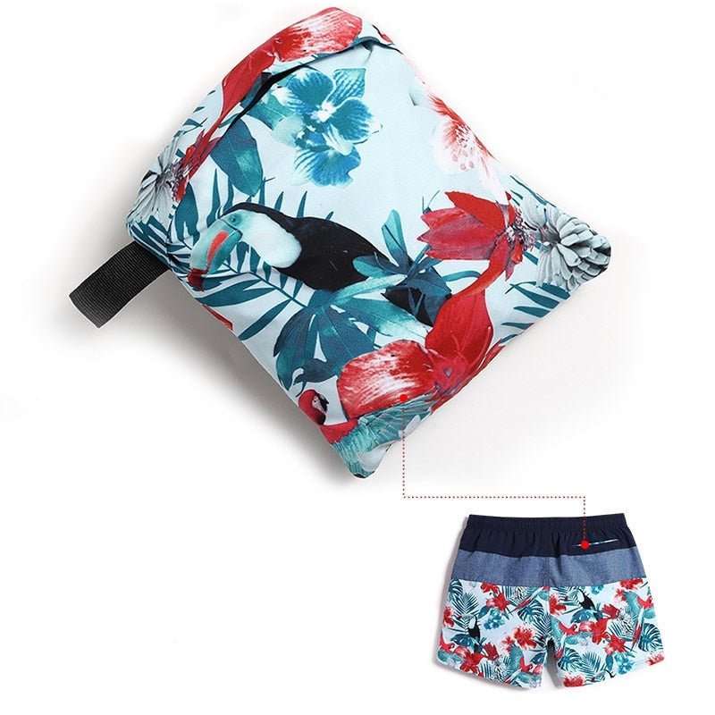ORVLS Floral Tri-toned Board Shorts | dmunderwear detail image 3