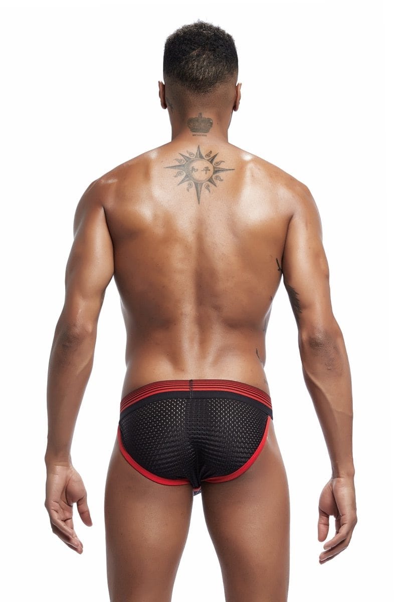 Trimmed Mesh Tanga Briefs | dmunderwear detail image 9