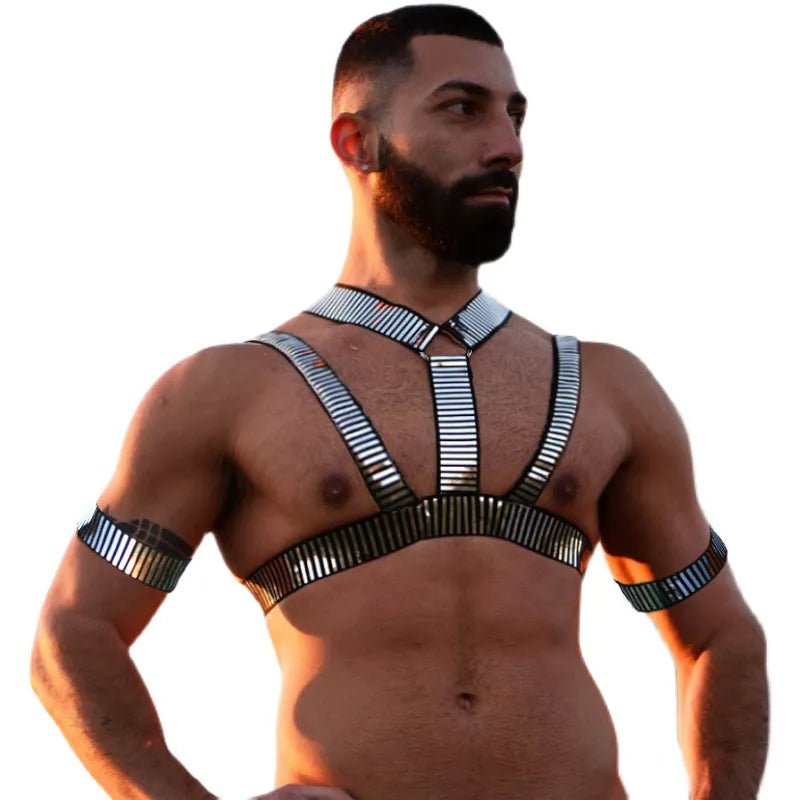 Triple Clutch Silver Metallic Harness | dmunderwear