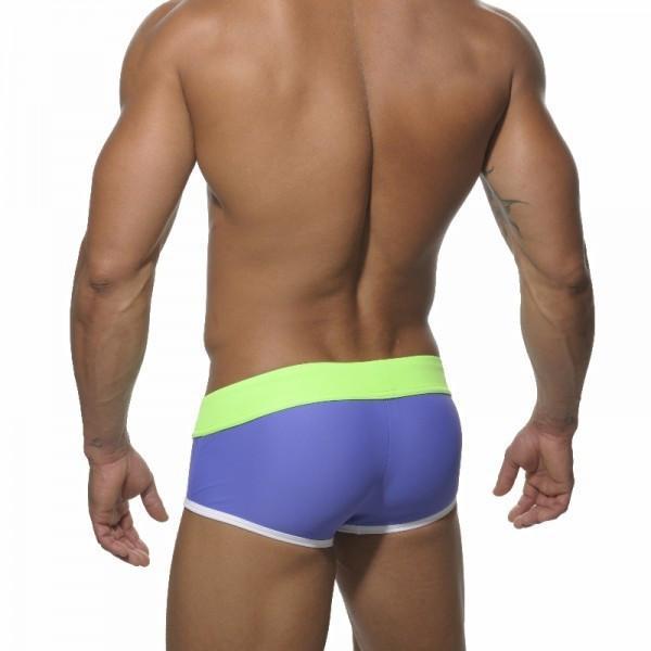 Triple Striped Square Cut Swim Trunks | dmunderwear detail image 6
